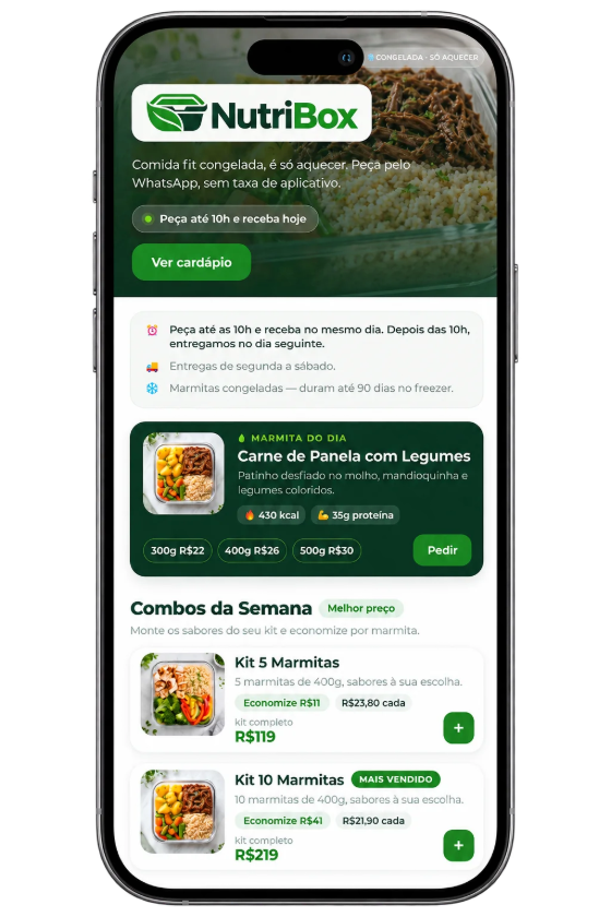 Link da Bio: NutriBox Marmitas Fit